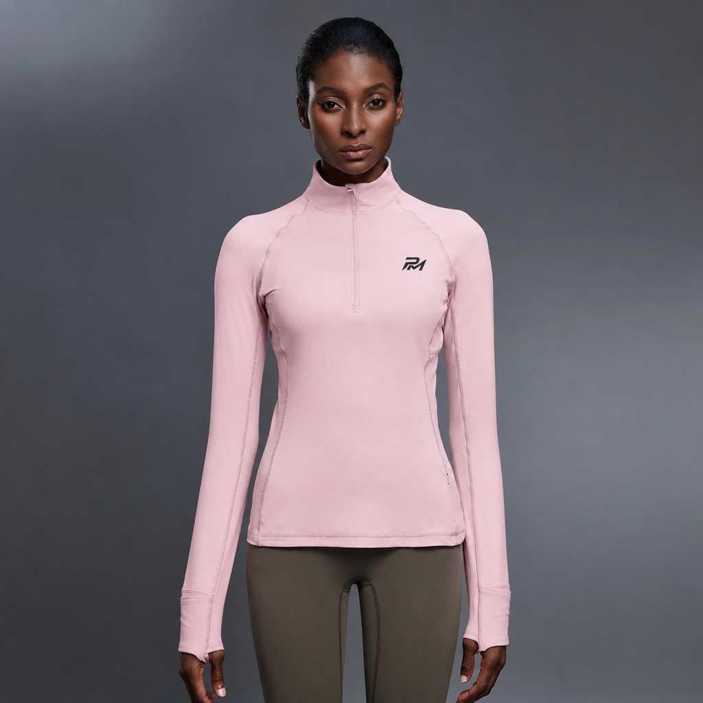 Half-Zip Long Sleeve Top