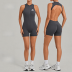 Half-Zip Padded Bodysuit