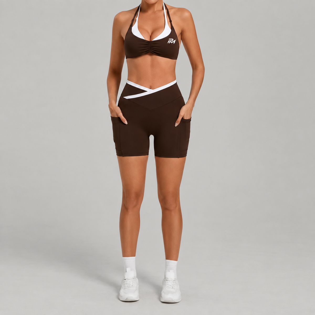 Halter Bra Shorts Set