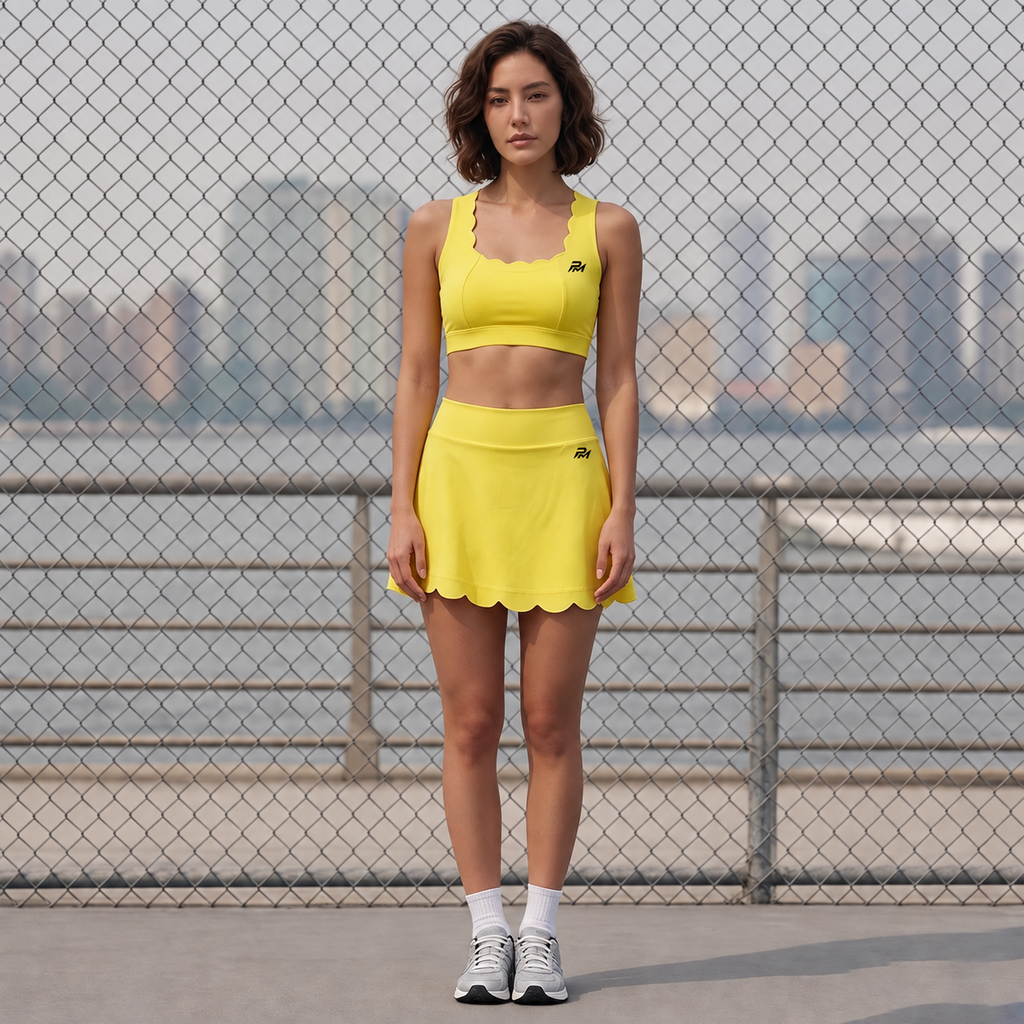 Cross-Back Skirt Set