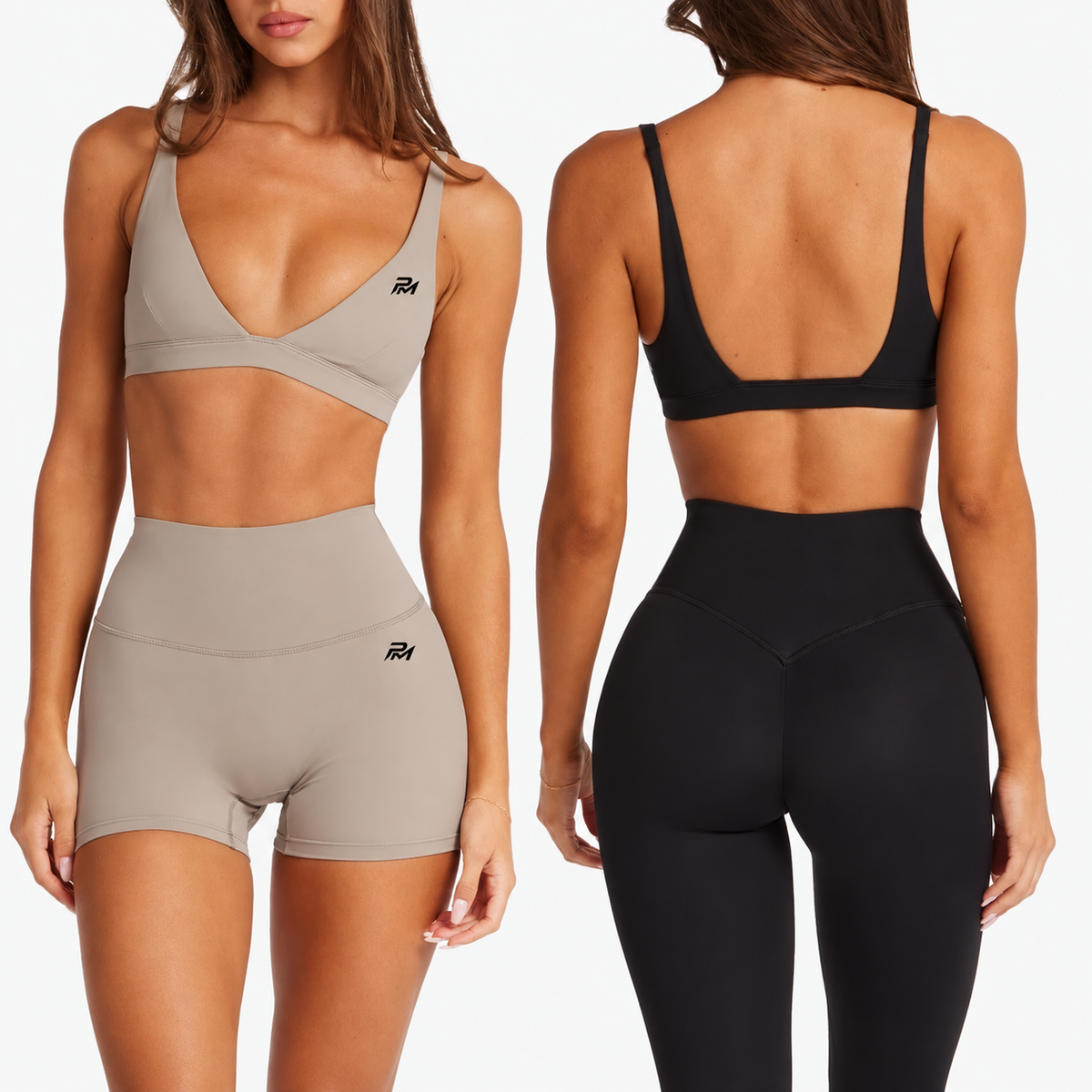 V-Neck Bra Shorts Set