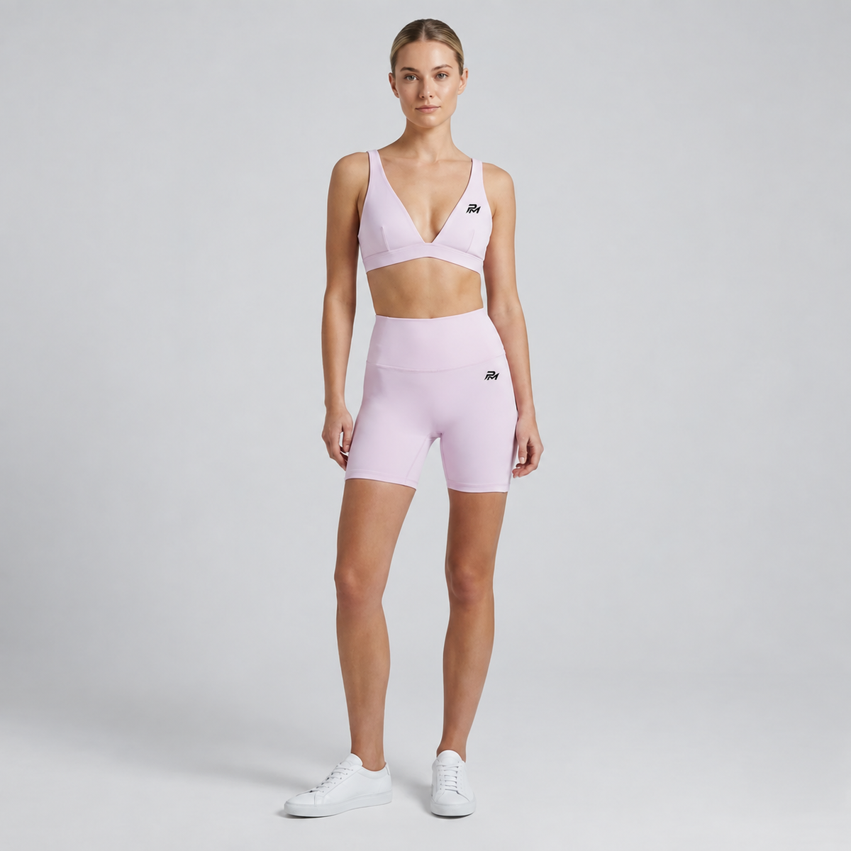 Deep-V Halter Shorts Set