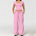 Square Neck Wide-Leg Set