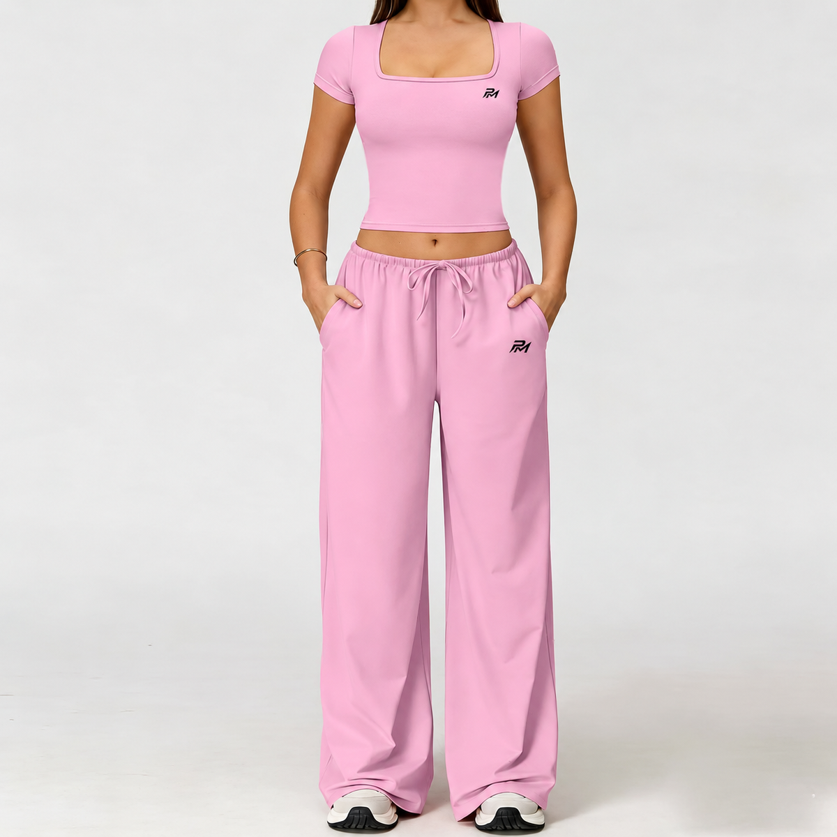 Square Neck Wide-Leg Set