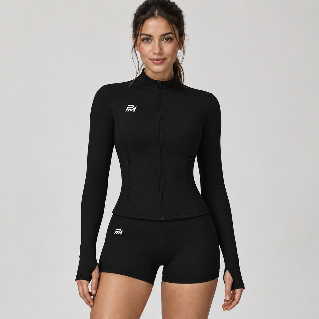 Zip Jacket Flare Set