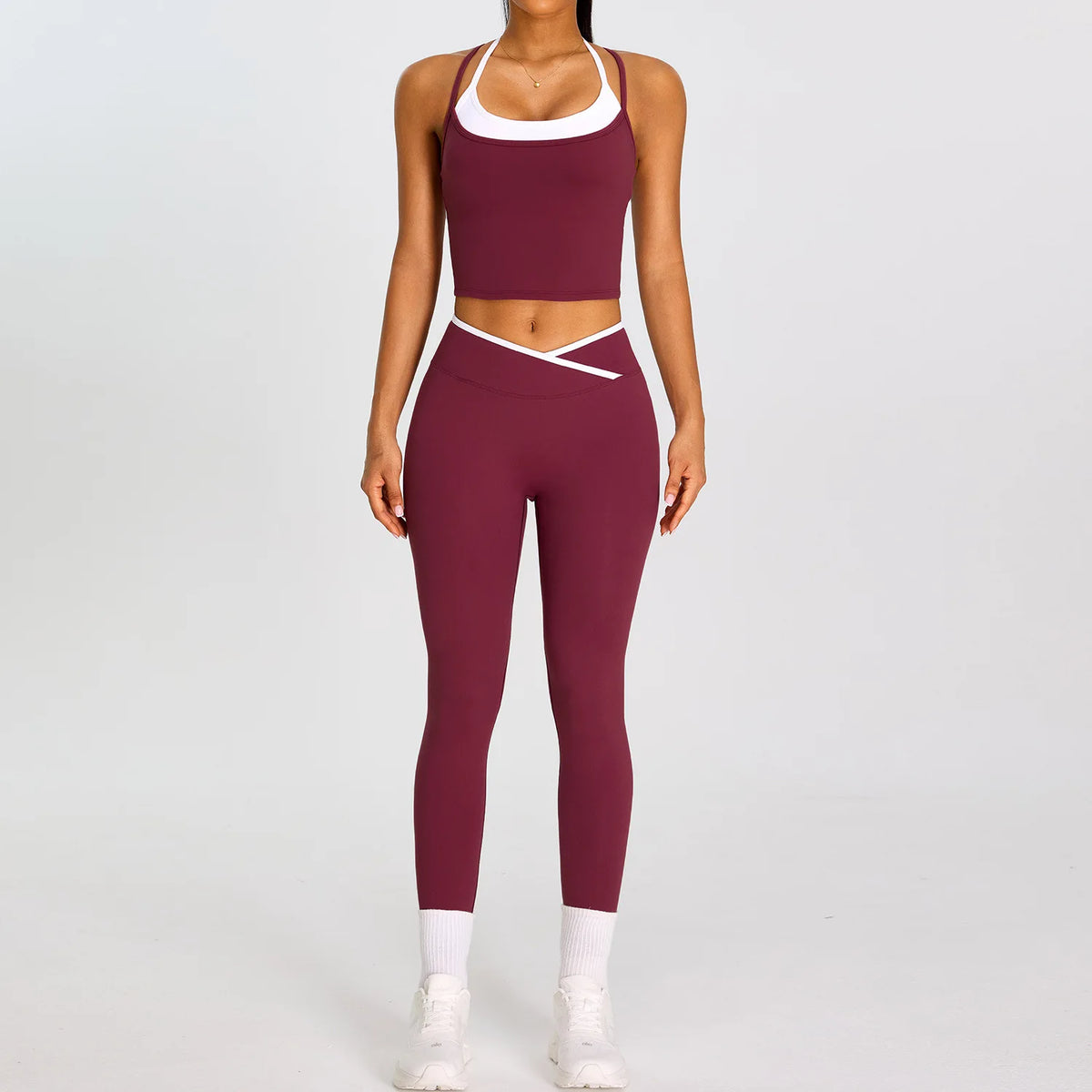 V-Cross Leggings Set