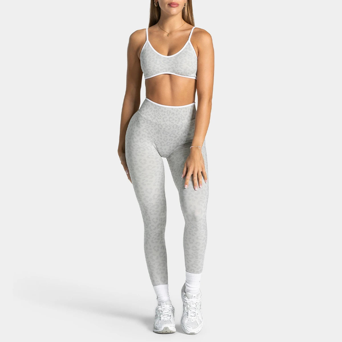 Leopard Block Pants Set