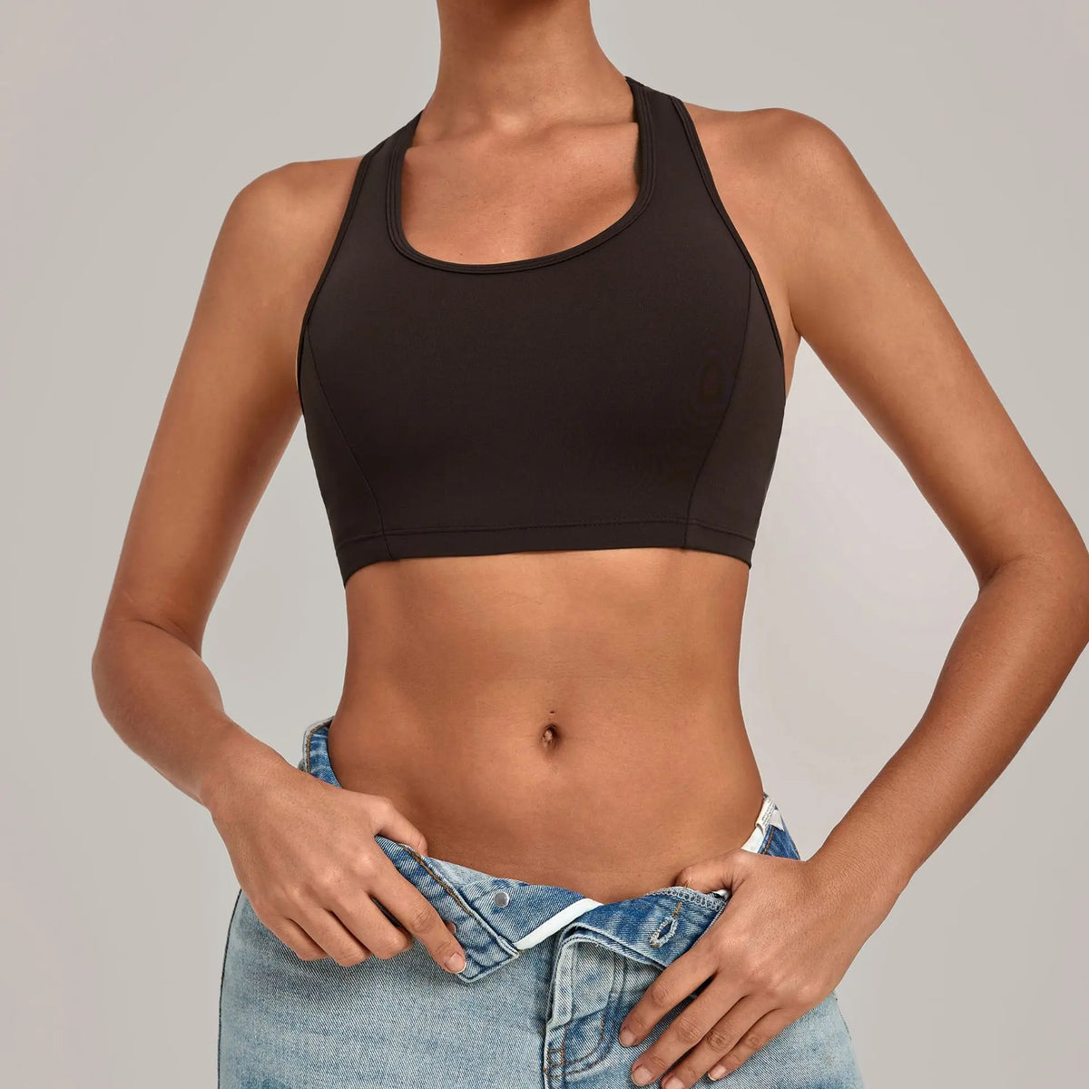 Scrunch Cross-Back Bra
