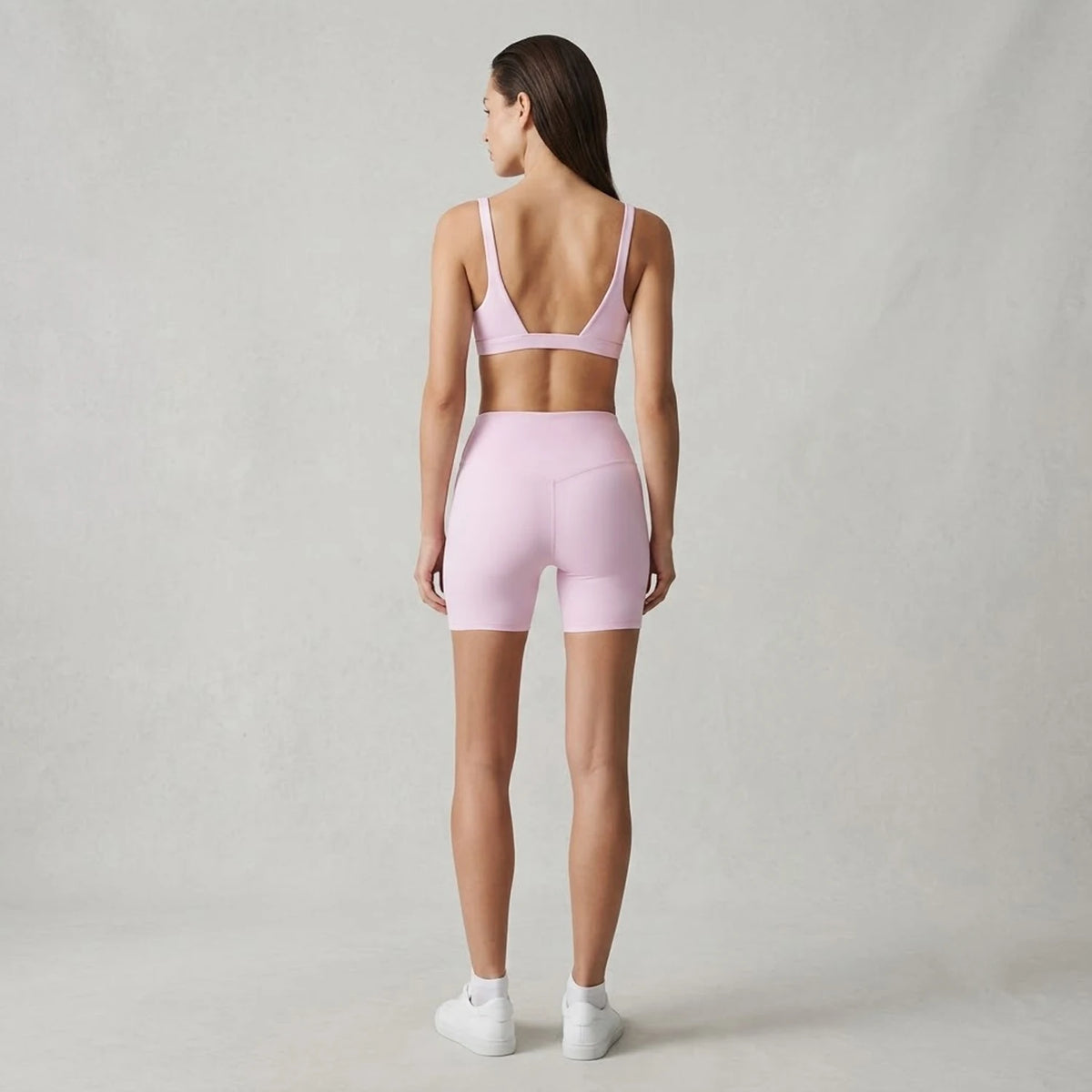 Deep-V Halter Shorts Set