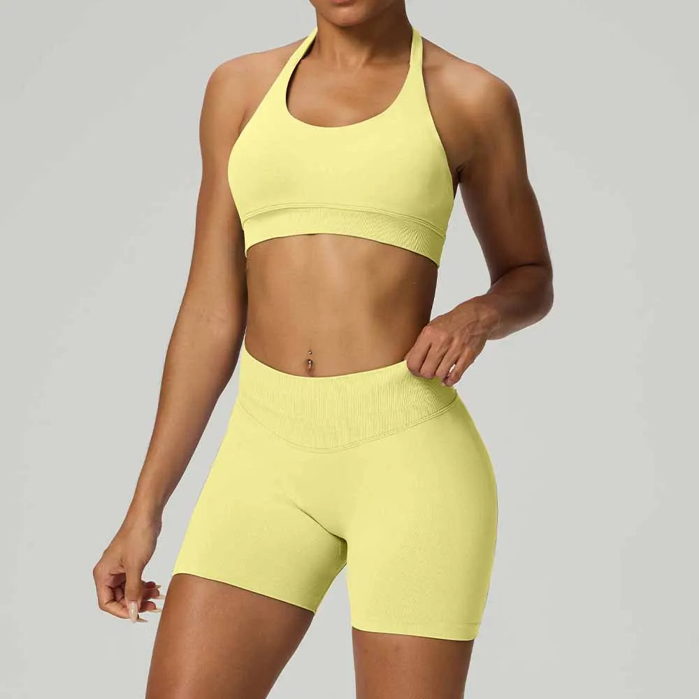 Halter Corset Shorts Set