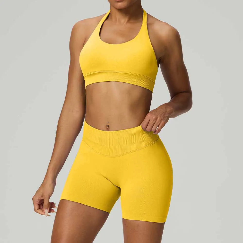 Halter Corset Shorts Set