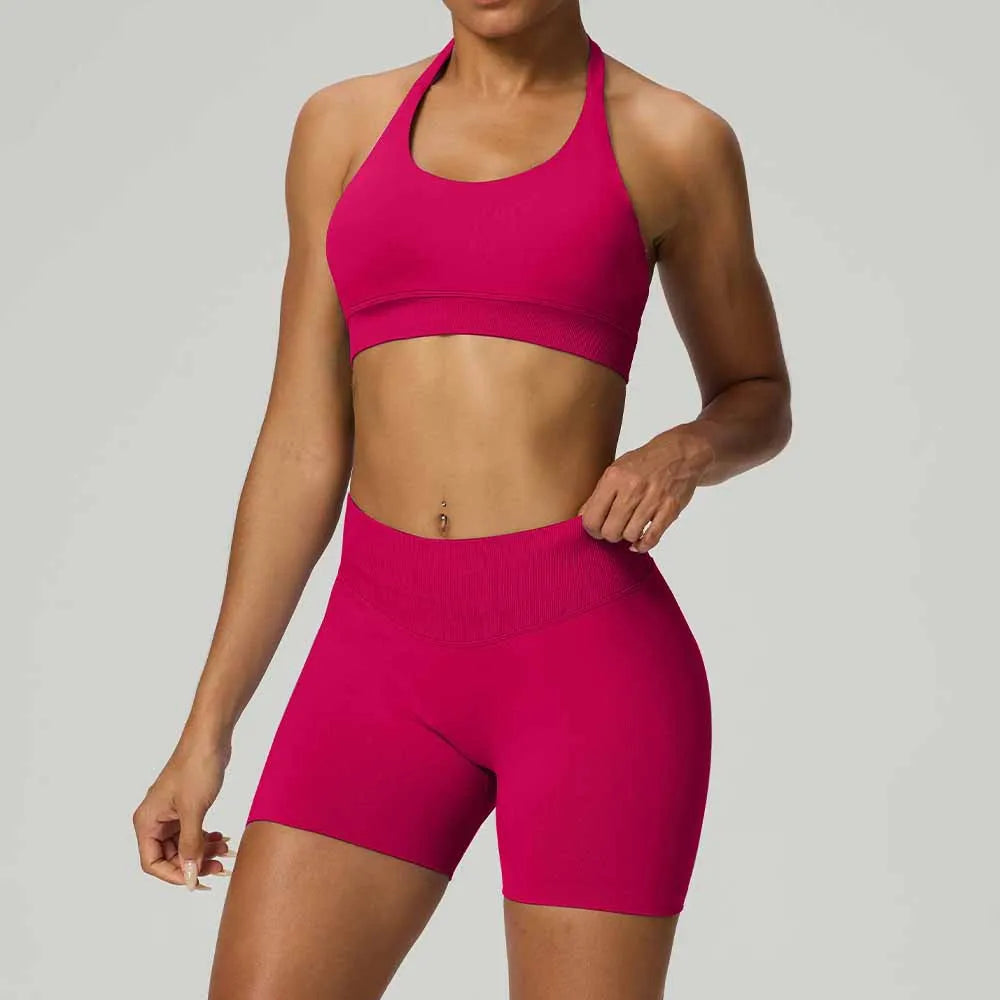 Halter Corset Shorts Set