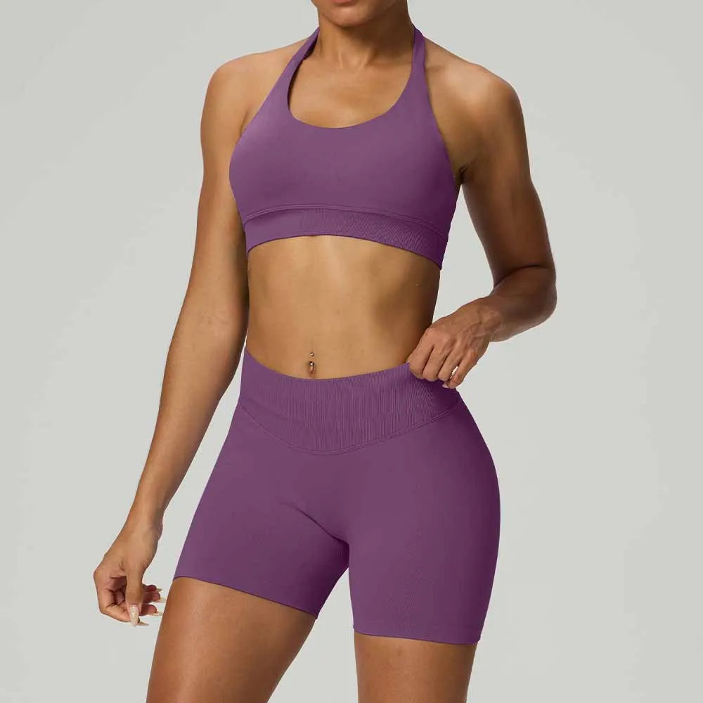 Halter Corset Shorts Set