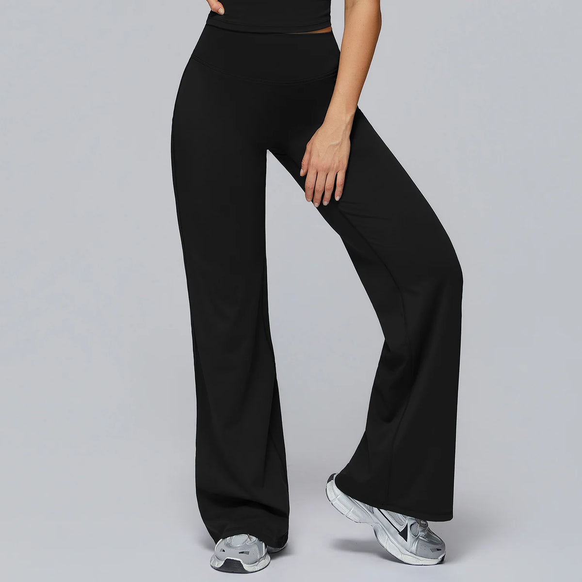 Shaped Hip Flare Pants