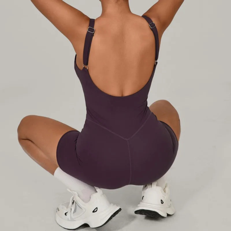 Strappy Open-Back Romper