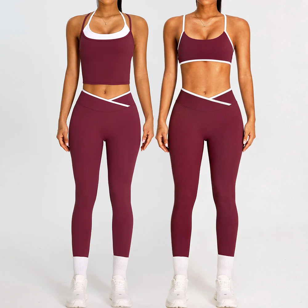V-Cross Leggings Set