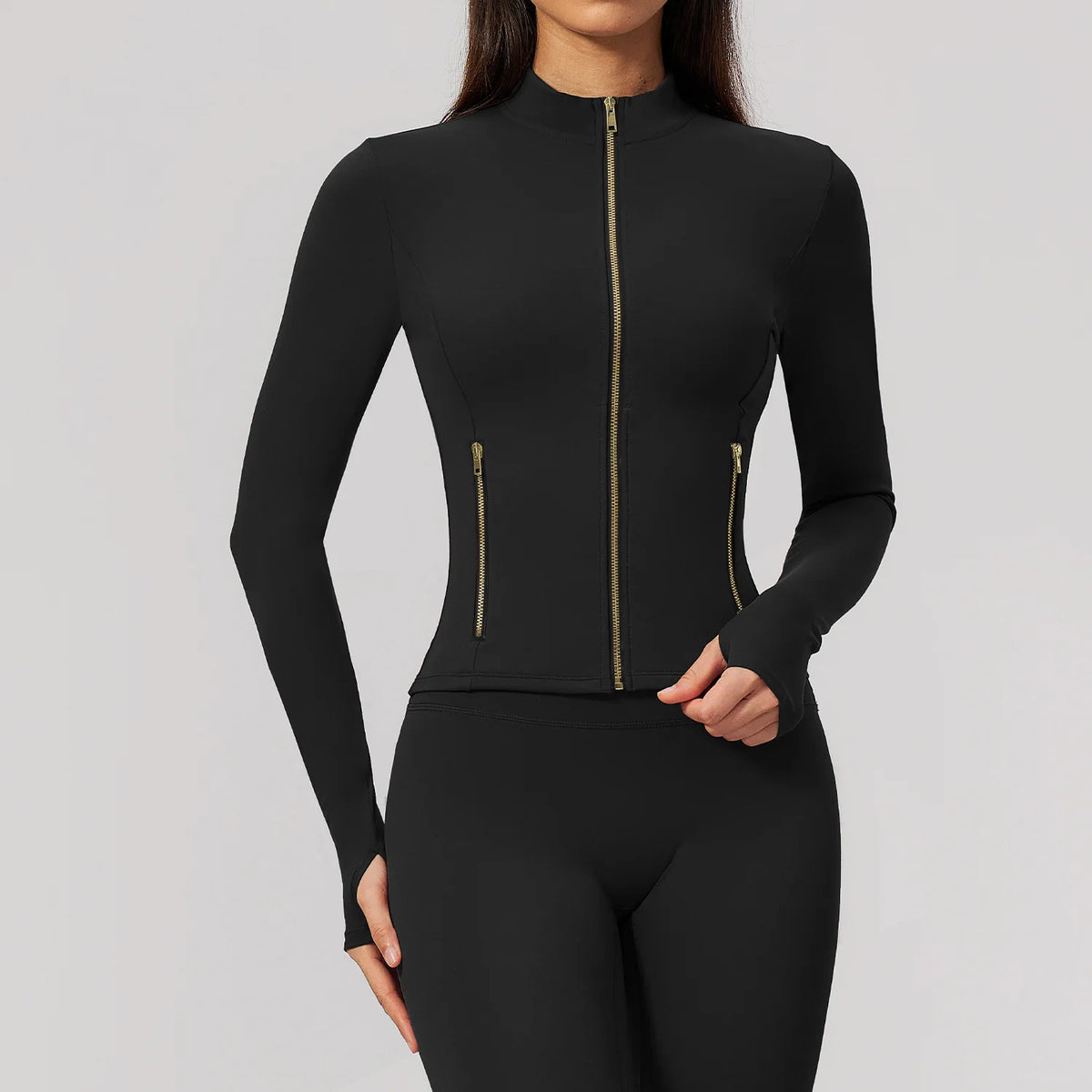 Thumbhole Crop Jacket
