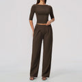 Boat Neck Wide-Leg Set
