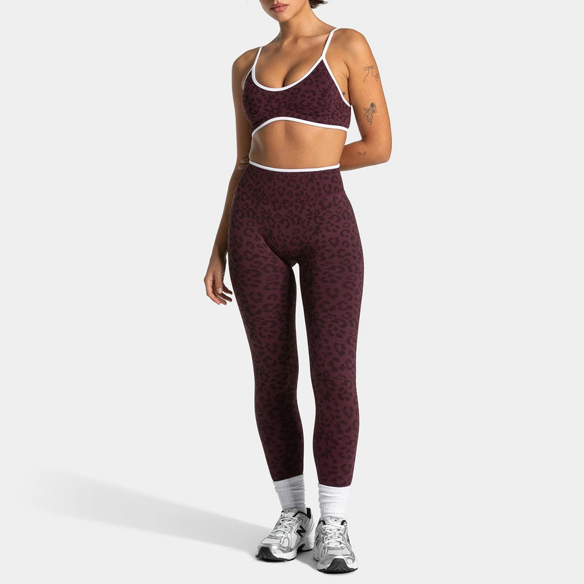 Leopard Block Pants Set