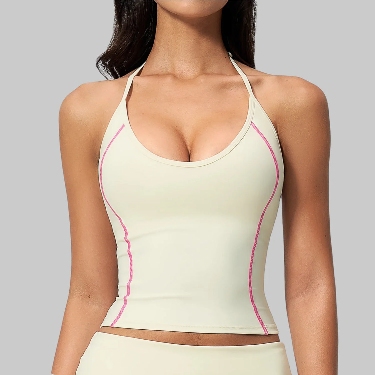 Piping Halter Bra Tank