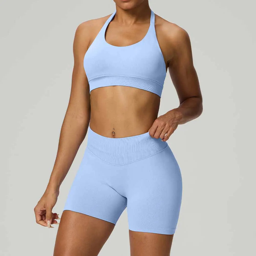Halter Corset Shorts Set