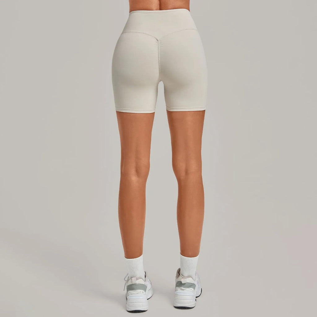 Ruched High-Rise Shorts