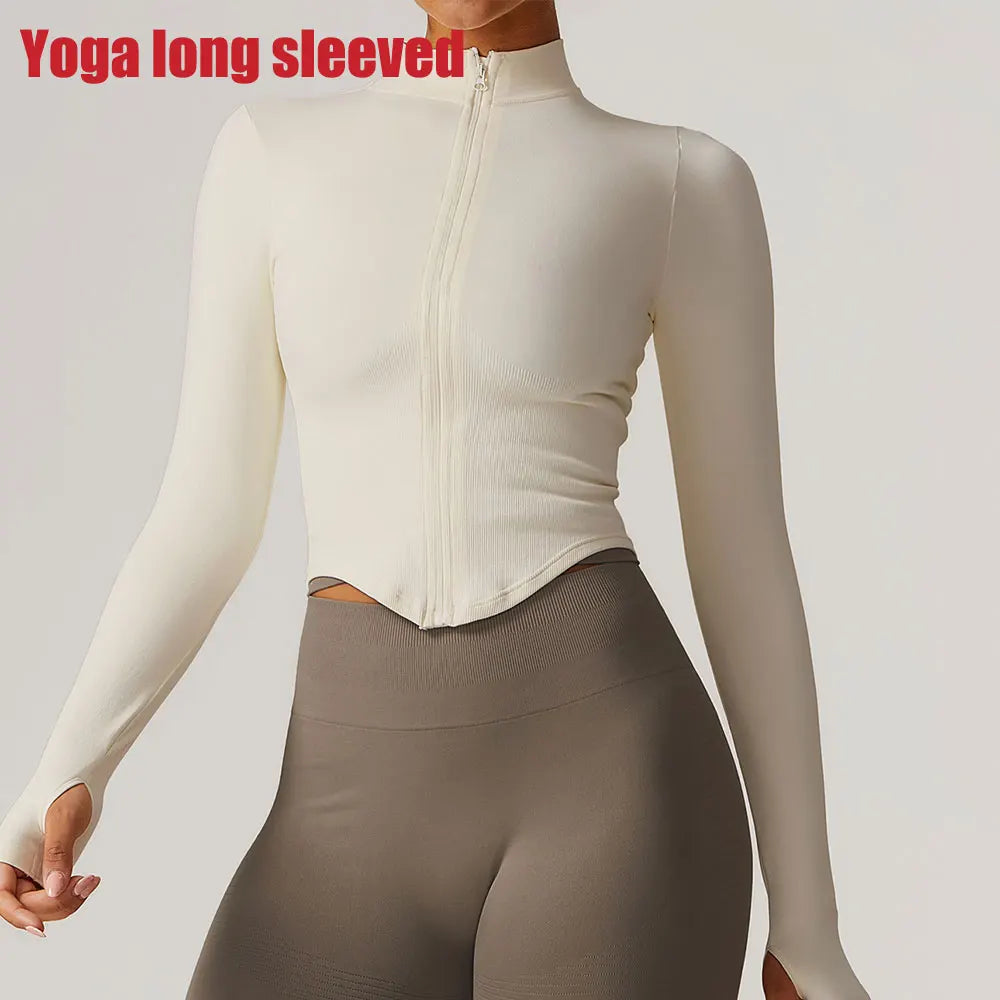 Ribbed Stand Collar Jacket