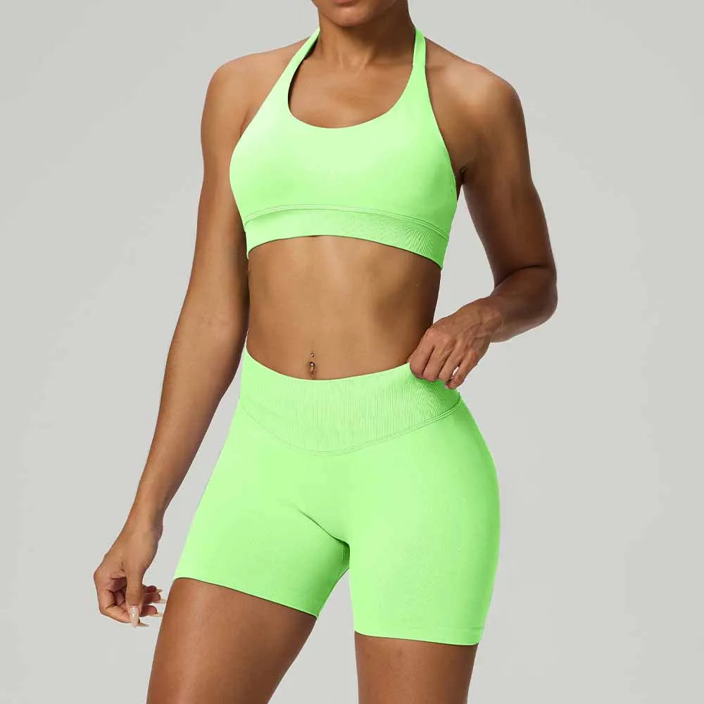 Halter Corset Shorts Set