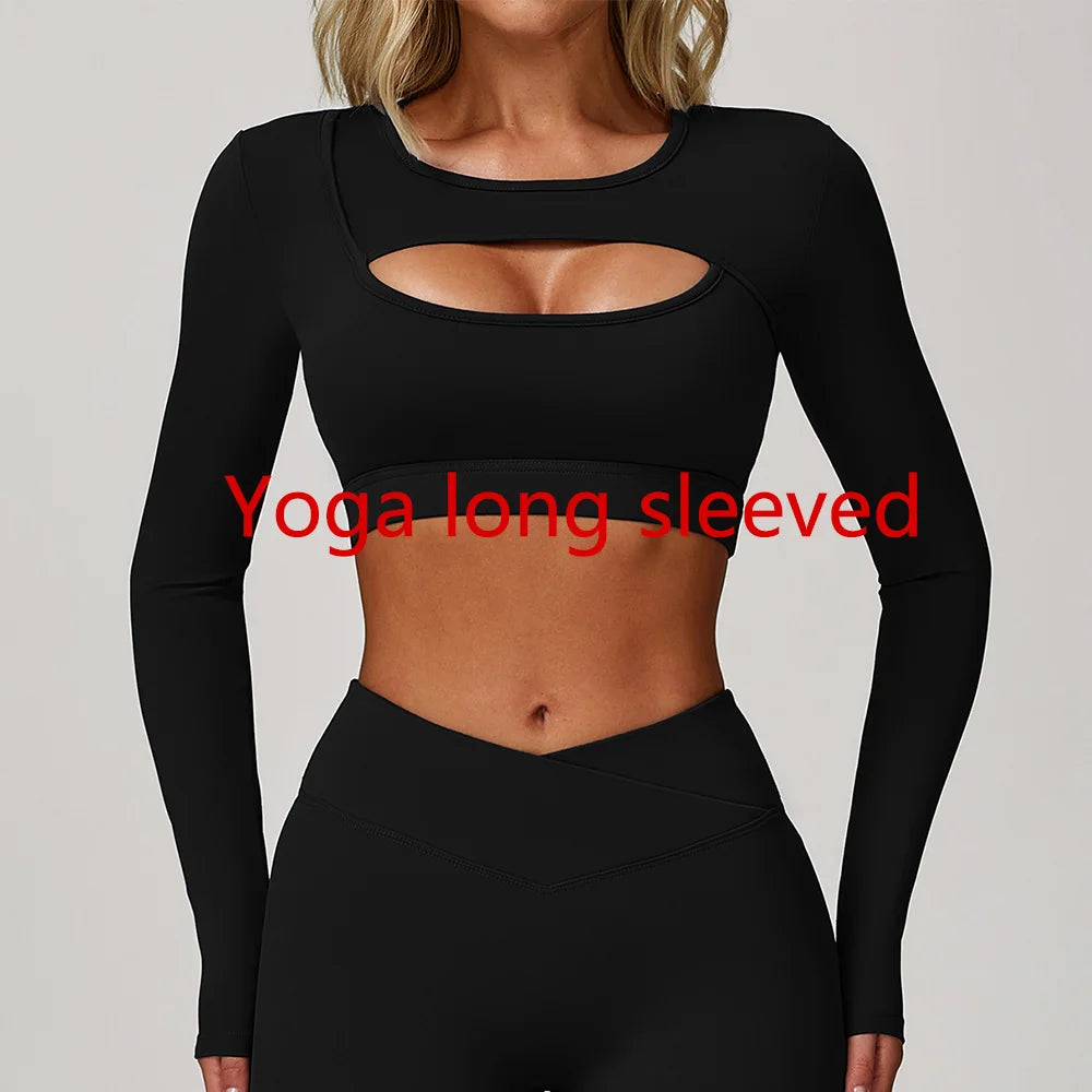 Hollow-Out Long Sleeve Top