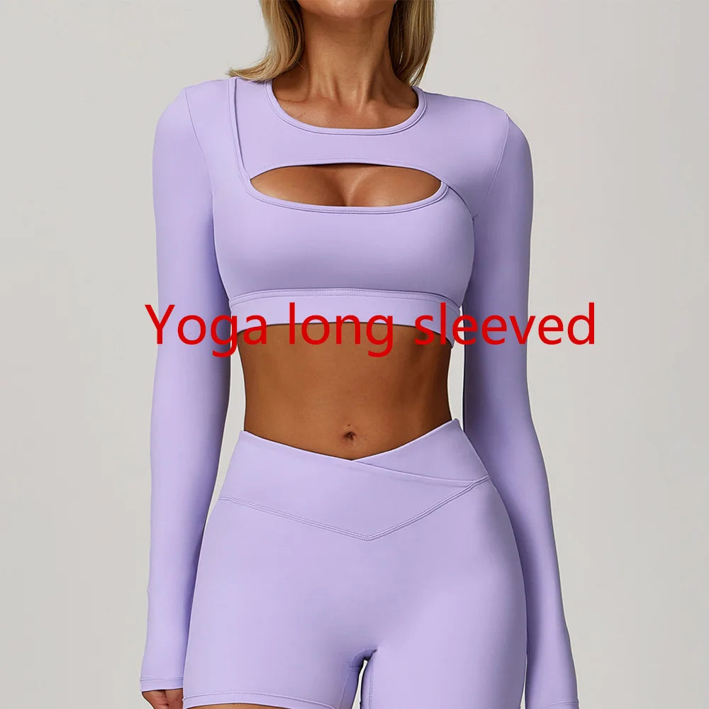 Hollow-Out Long Sleeve Top