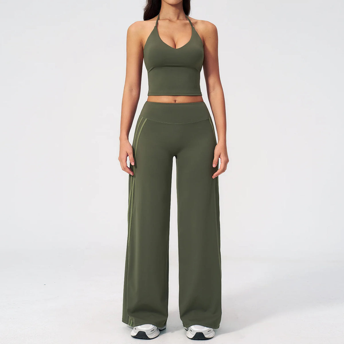Y-Back Stripe Pants Set