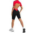 Color Block Zip Bodysuit