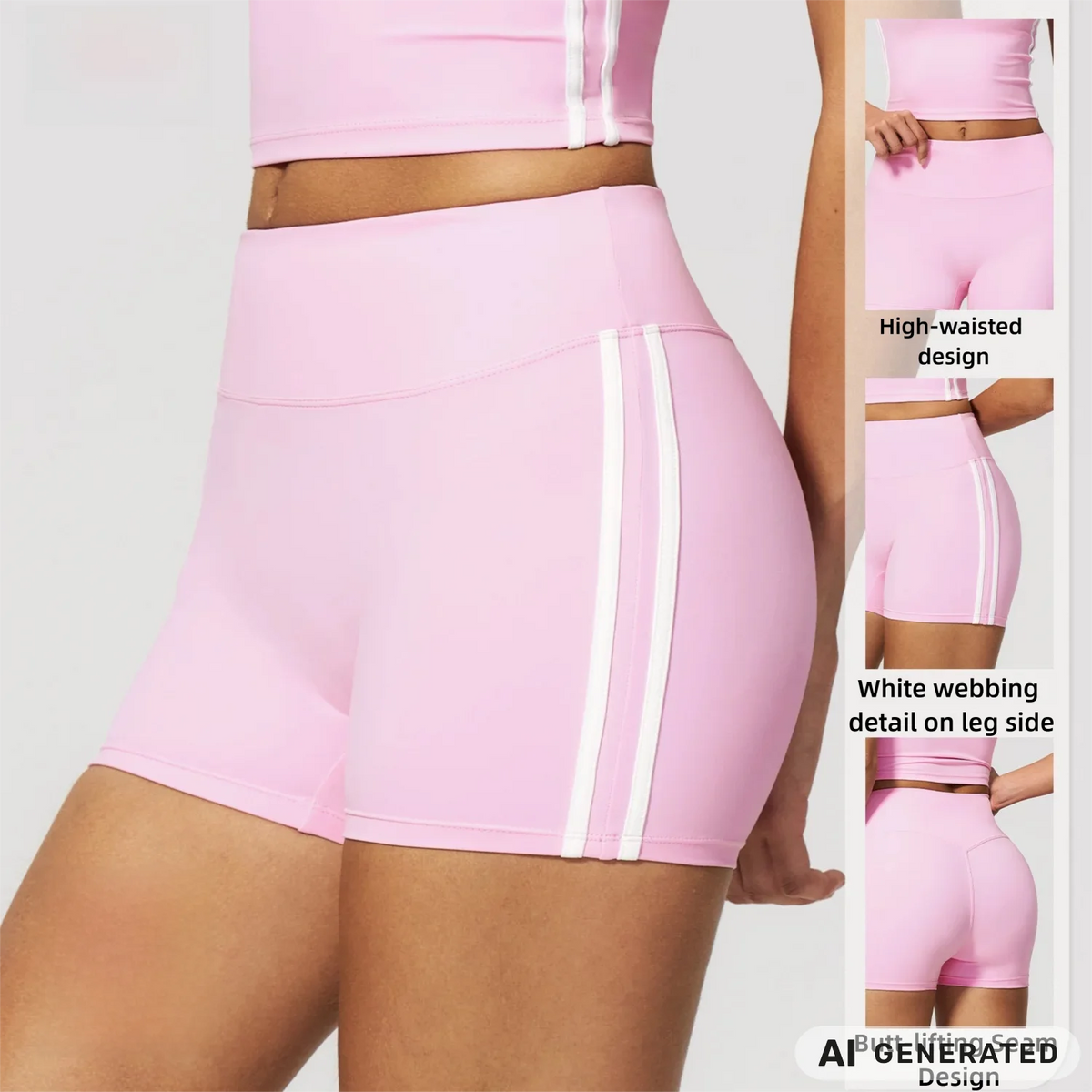 Seamless-Front Biker Shorts