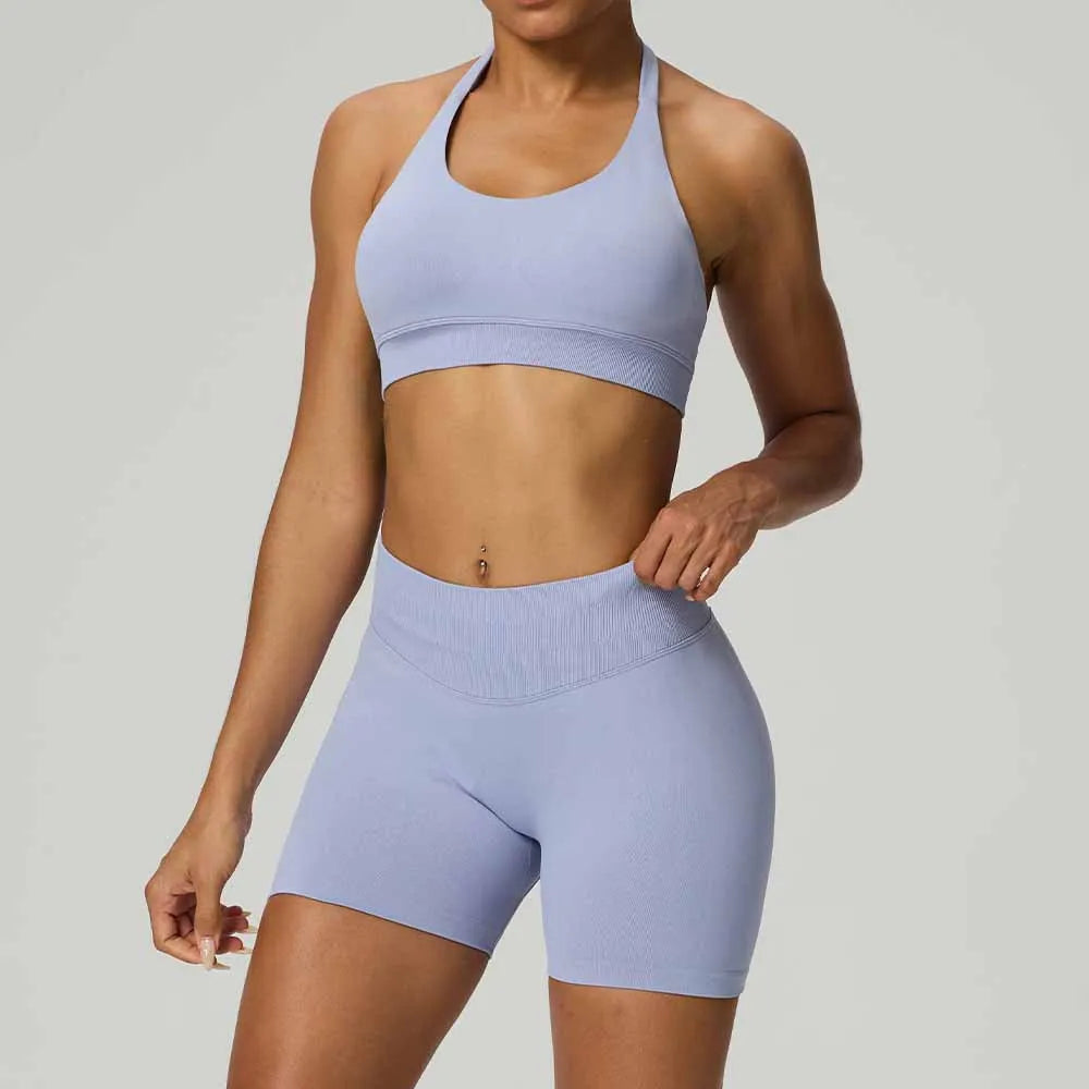 Halter Corset Shorts Set