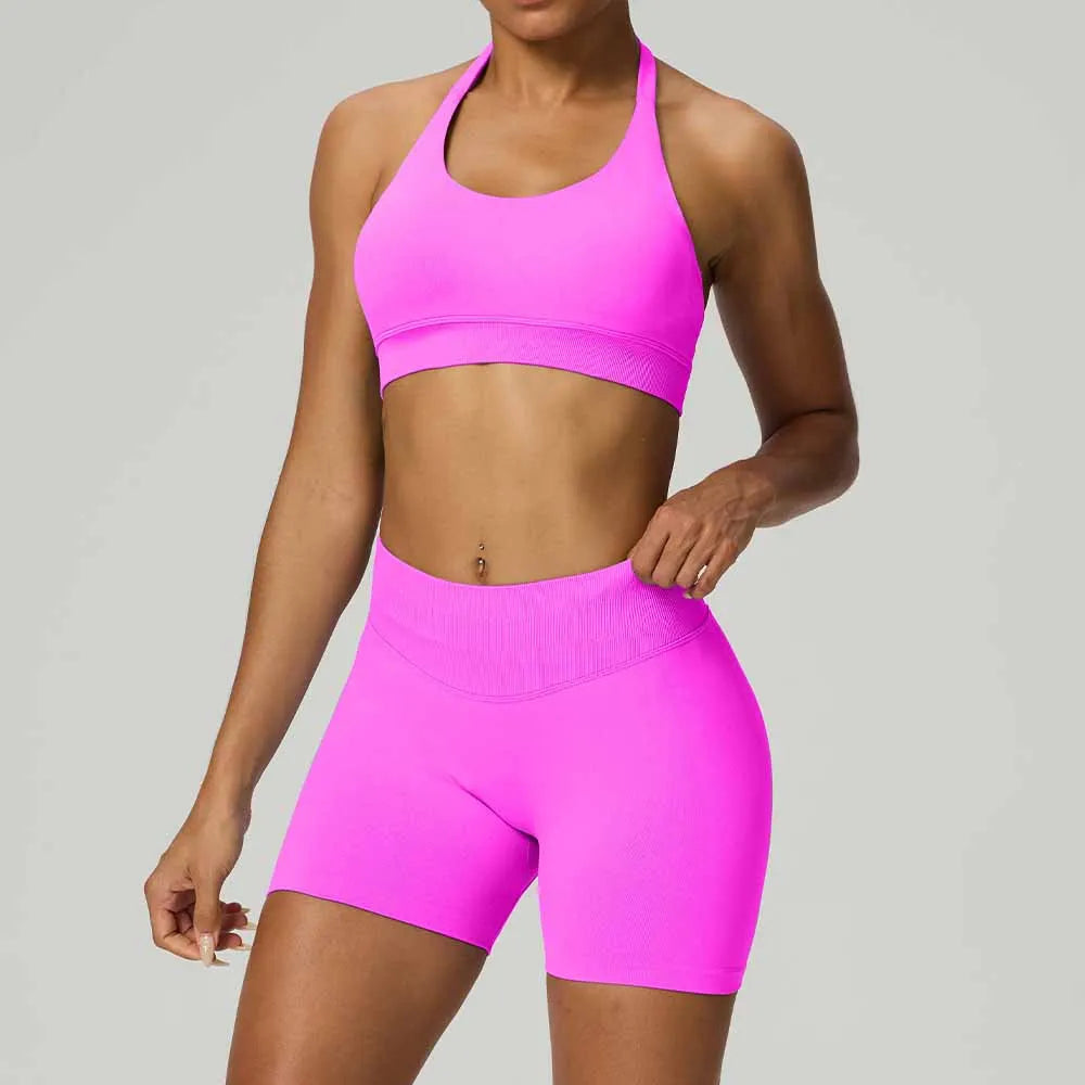 Halter Corset Shorts Set