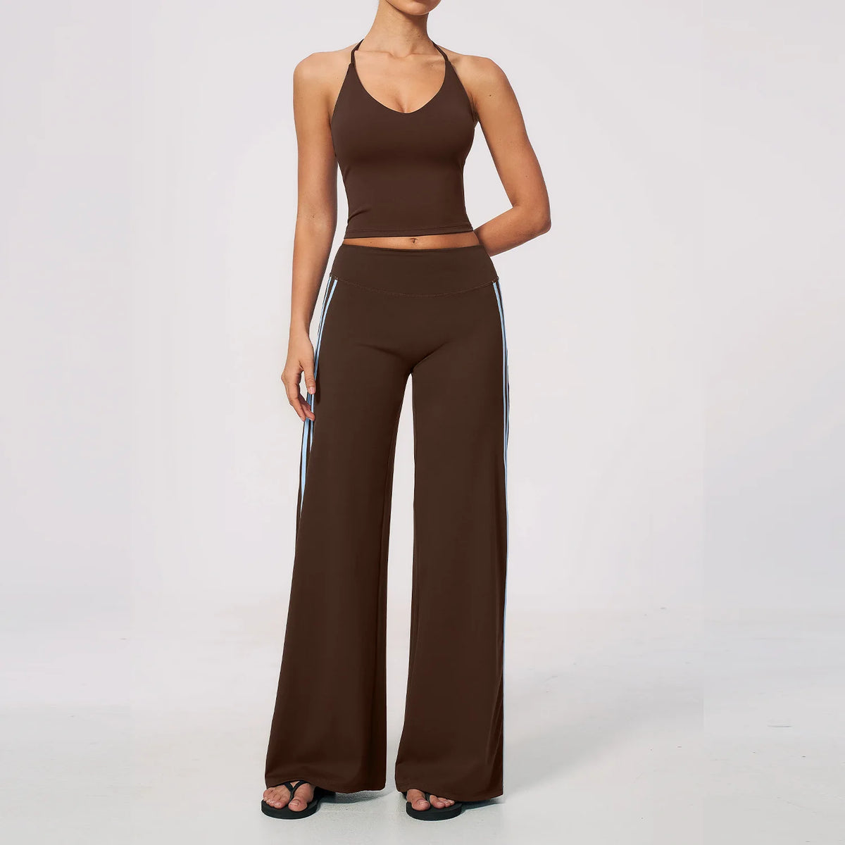 Y-Back Stripe Pants Set