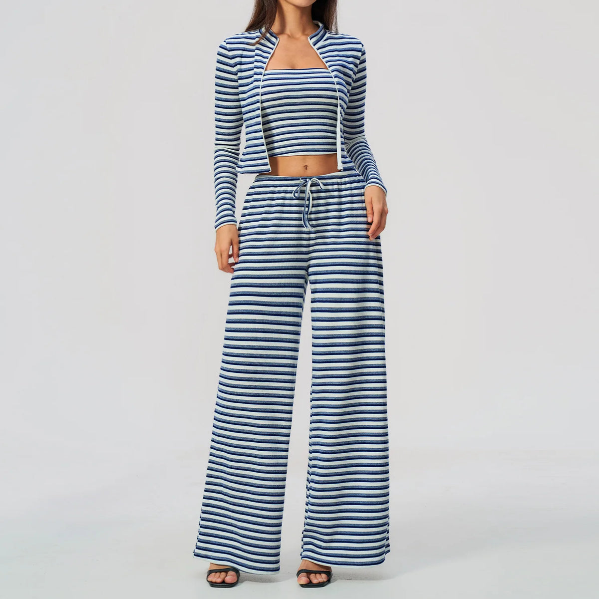 Ribbed Zip Top Set