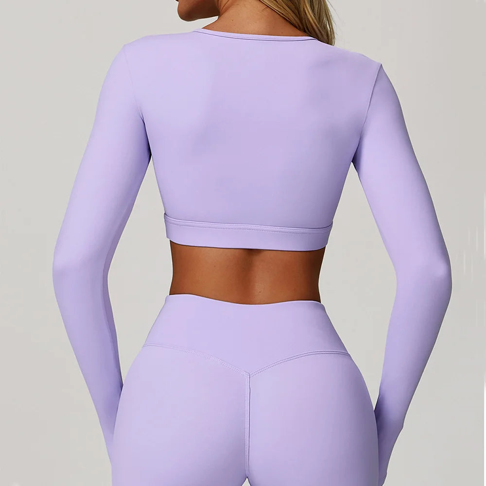 Hollow-Out Long Sleeve Top