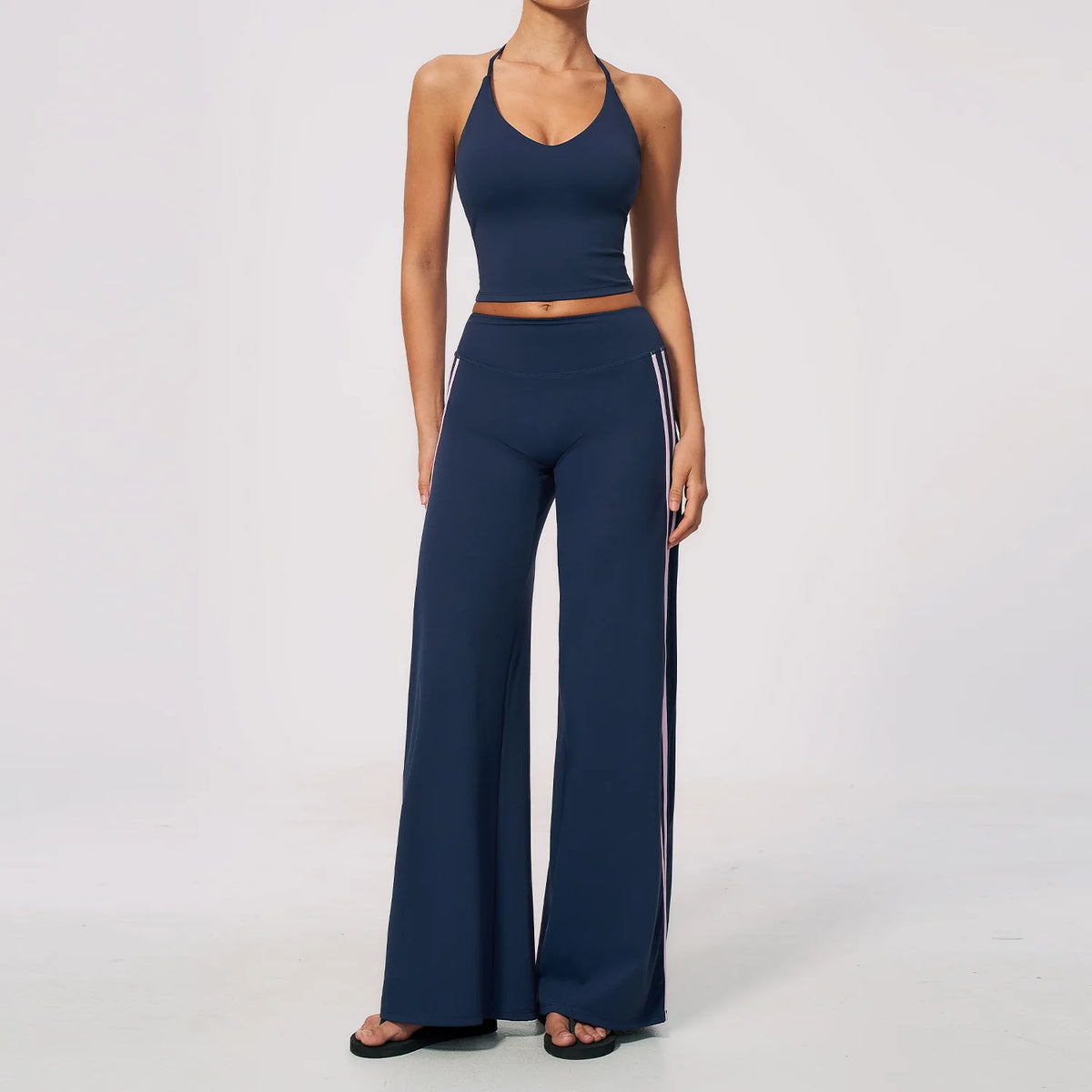 Y-Back Stripe Pants Set