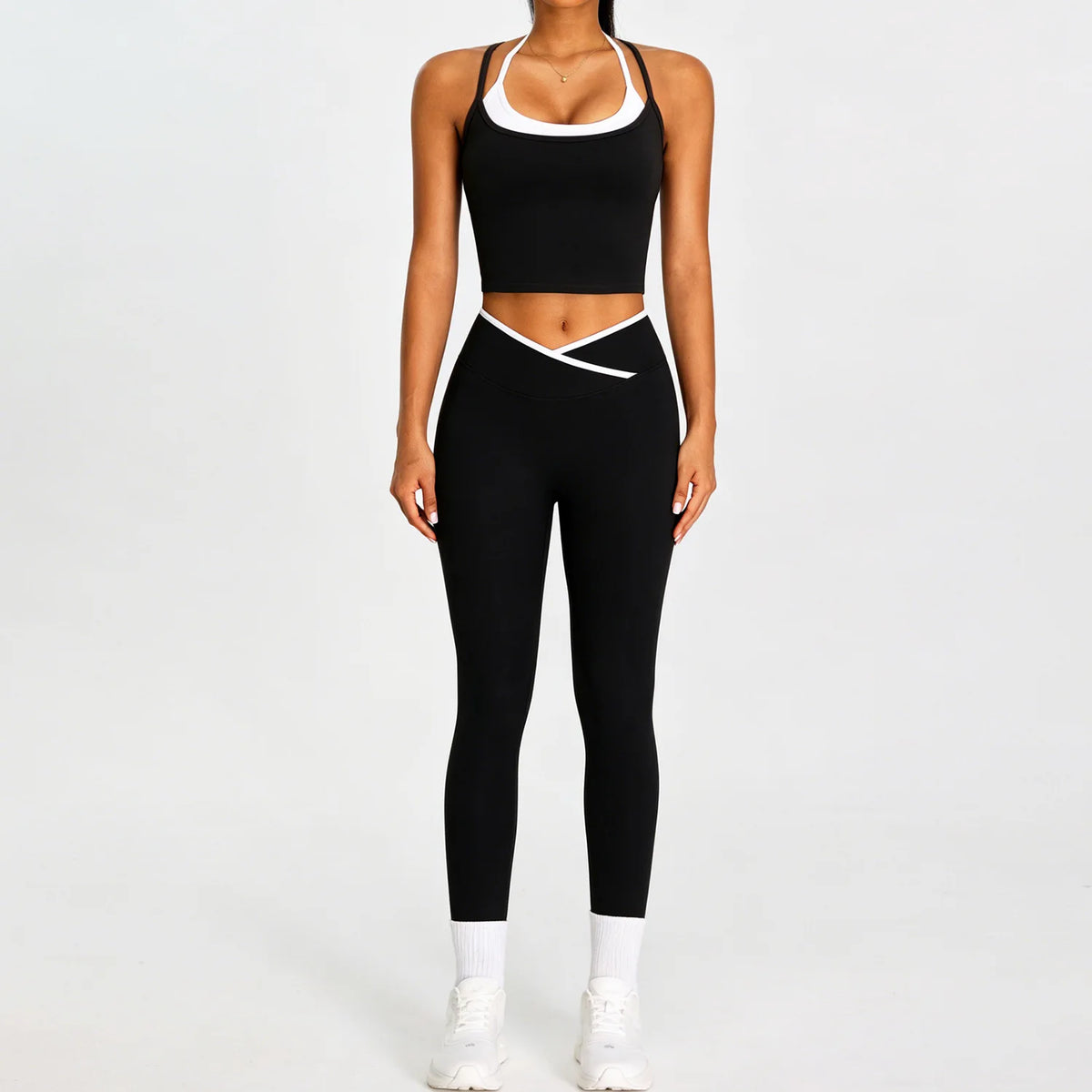 V-Cross Leggings Set