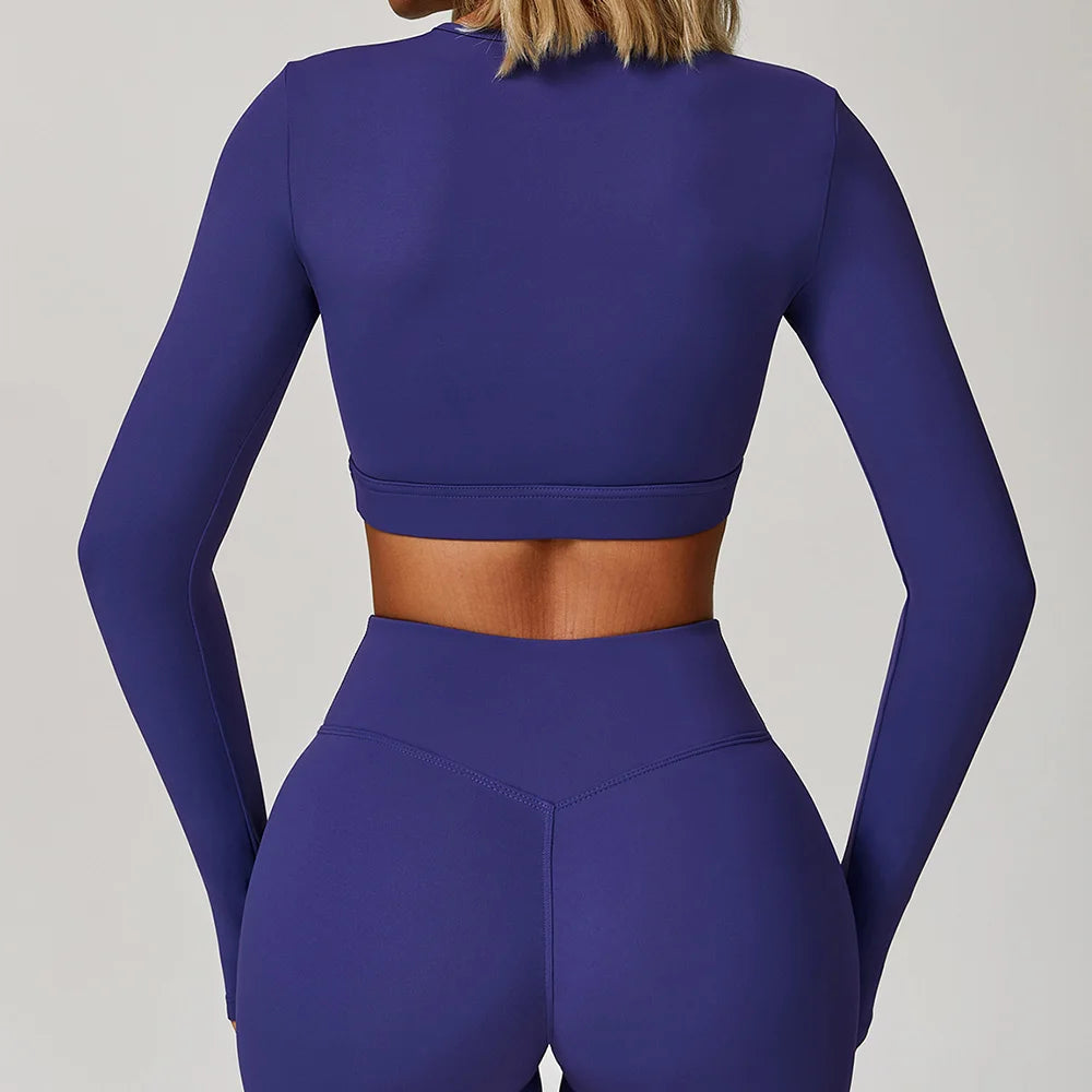 Hollow-Out Long Sleeve Top