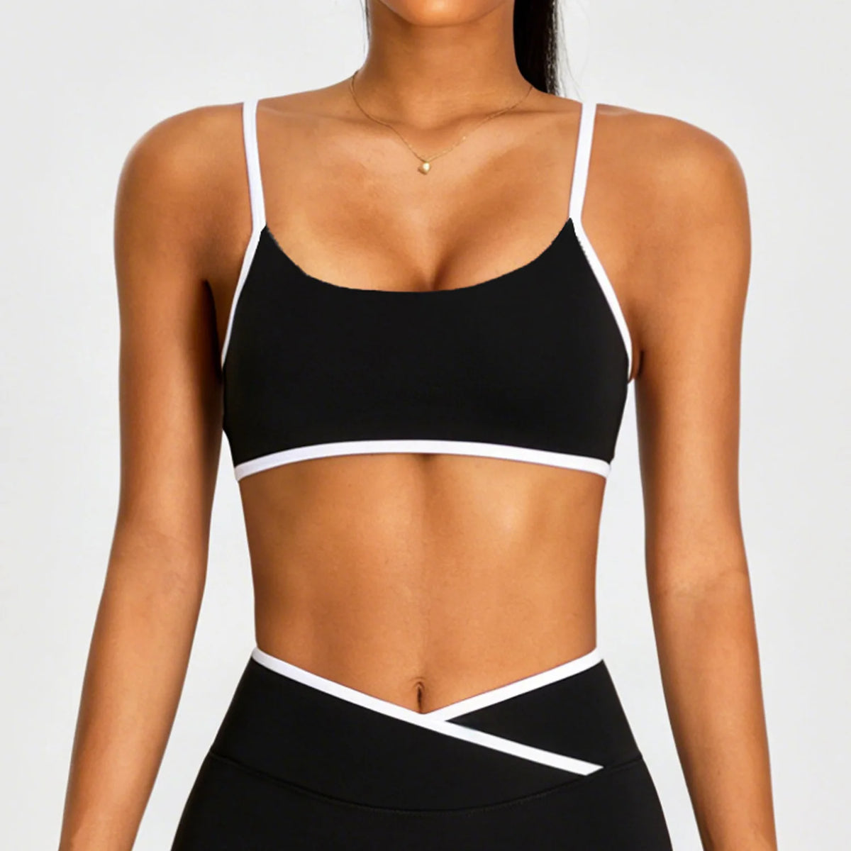 Contrast Strap Bra Tank