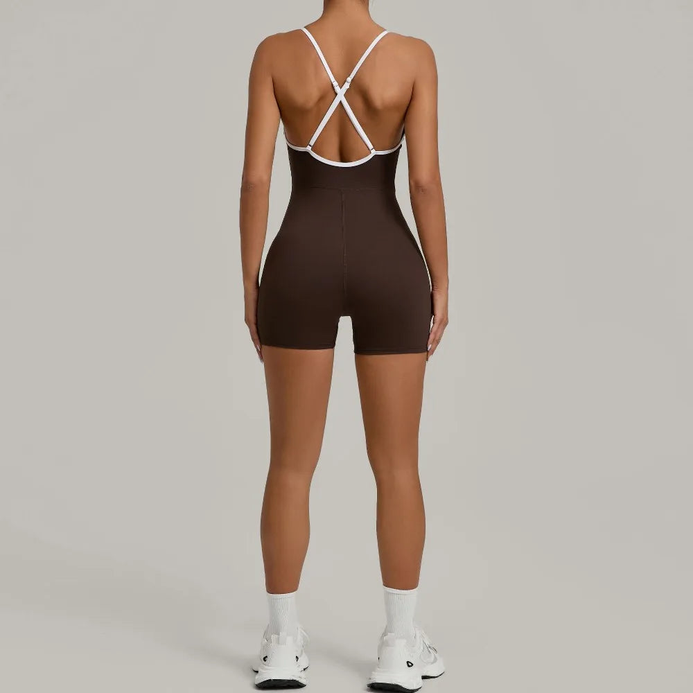 Cross-Strap Short Romper