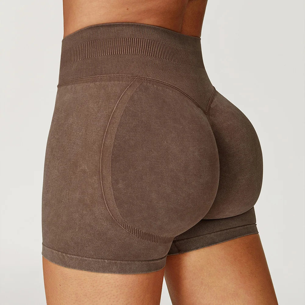 Sand-Washed Yoga Shorts
