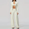 Zip Jacket Wide-Leg Set