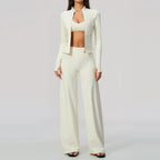Zip Jacket Wide-Leg Set