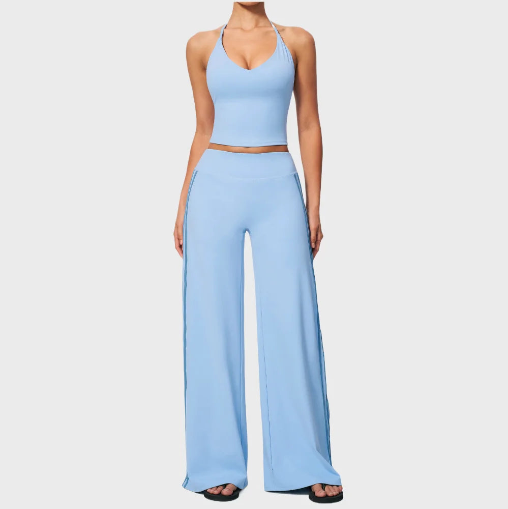 Y-Back Stripe Pants Set