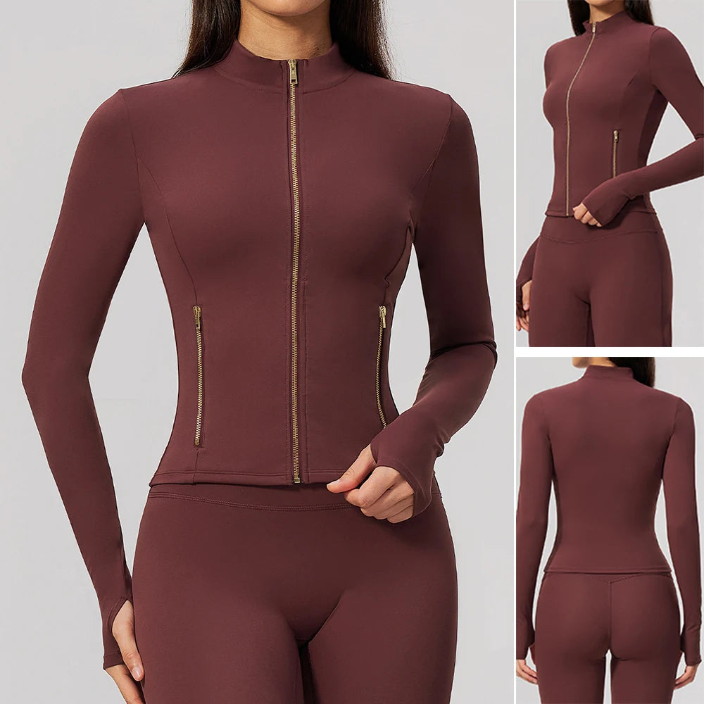 Thumbhole Crop Jacket