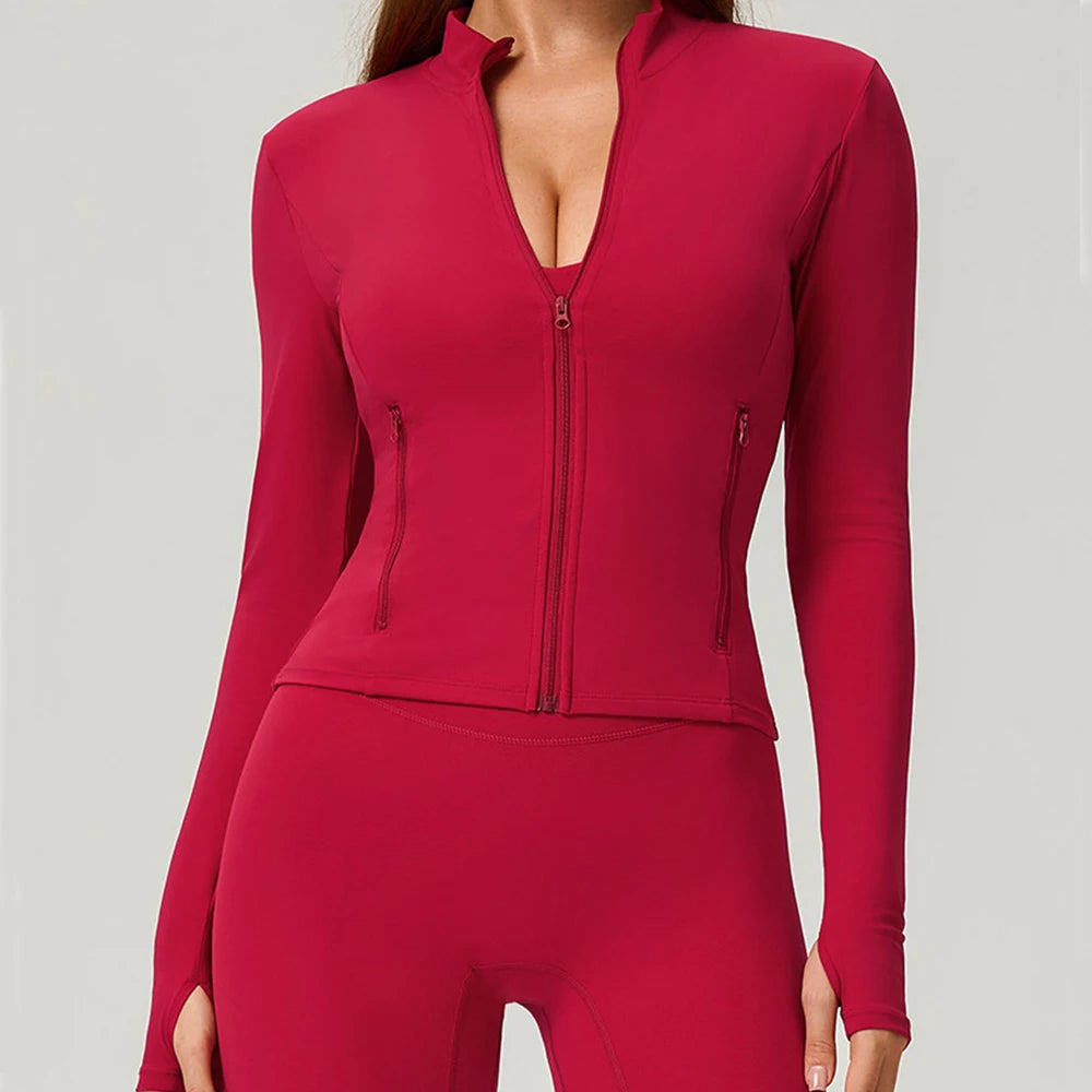 Stand Collar Zip Cardigan