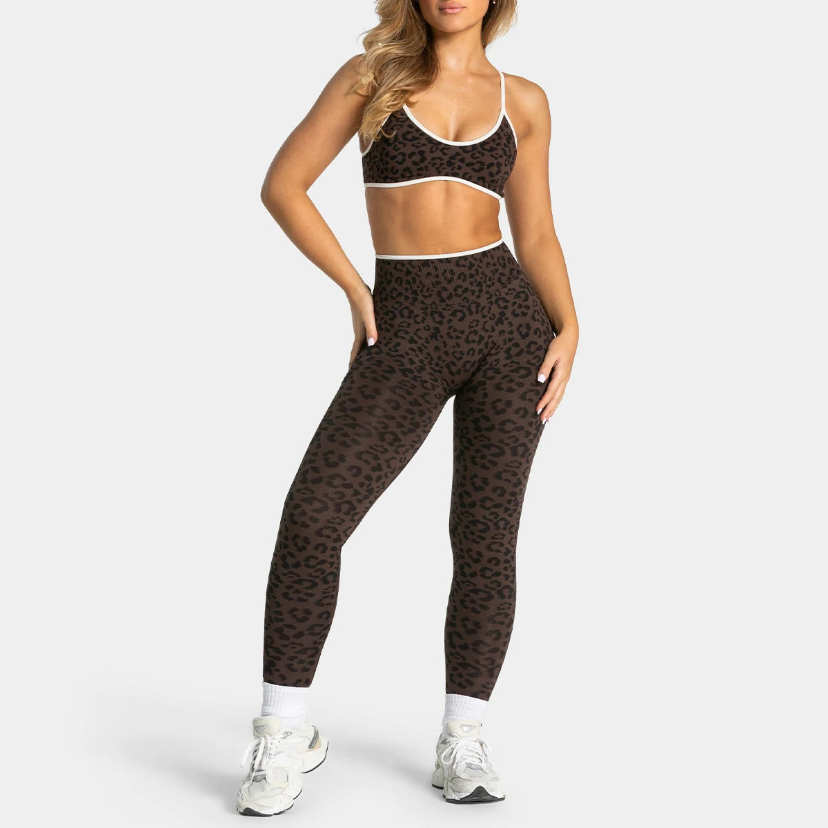 Leopard Block Pants Set